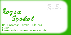 rozsa szokol business card